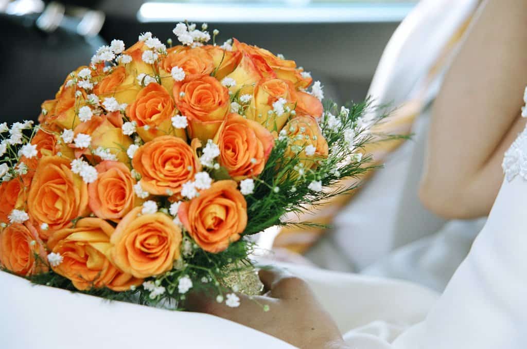 orange rose bouquet